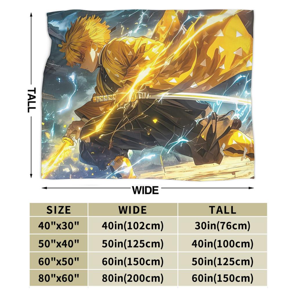 Демоны Агацума Зеницу Истребители Одеяло Фланель Зима Аниме Многофункциональные Теплые Пледы для Автомобиля