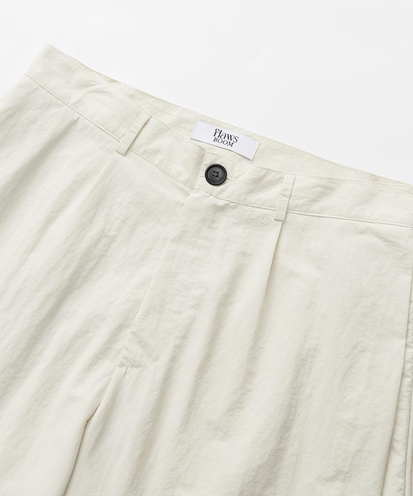 Брюки-бананы Peullojeulum с двумя складками, сторона 2 [Кремовый]