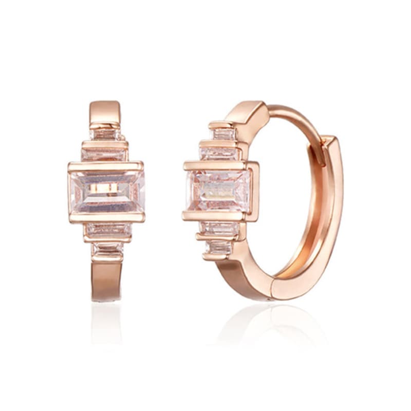 GEIGER Jewelry 14K GF Cube One-Touch Earrings GIGFEE006