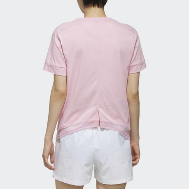 adidas Футболка Ss Tee Id повседневная удобная дышащая футболка с коротким рукавом женская розовая DY8650