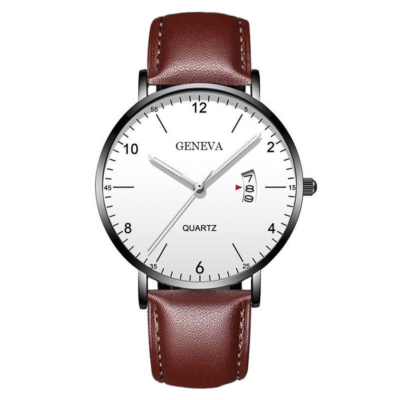 Мужские деловые цифровые кварцевые часы с сетчатым браслетом и календарем