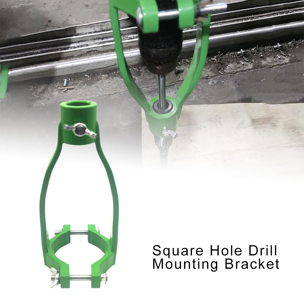The New Square Hole Drill Fixed Bracket Adapter Attachment Joint Square Converter Mortiser Hand K3Q0