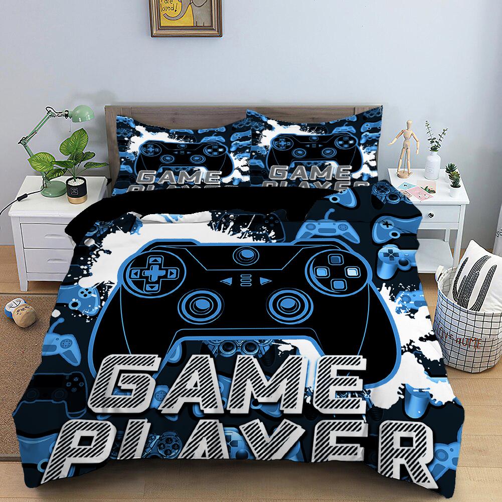 RunGrape Комплект постельного белья с пододеяльником Двуспальный Полуторный Квинсайз Кингсайз 240x220 Скандинавский Чехол на кровать 135 Евро Постельное белье Игровое Постельное белье 200x200
