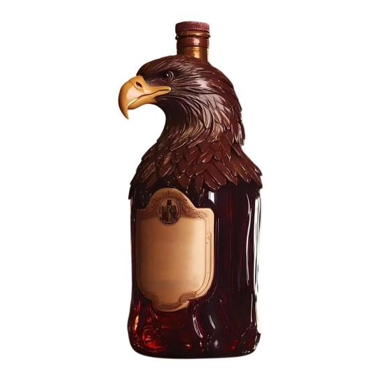 Графин для виски с гравировкой орла, стеклянный графин 850 мл, художественный графин из бессвинцового стекла для бурбона, подарки для папы, мужа, парня