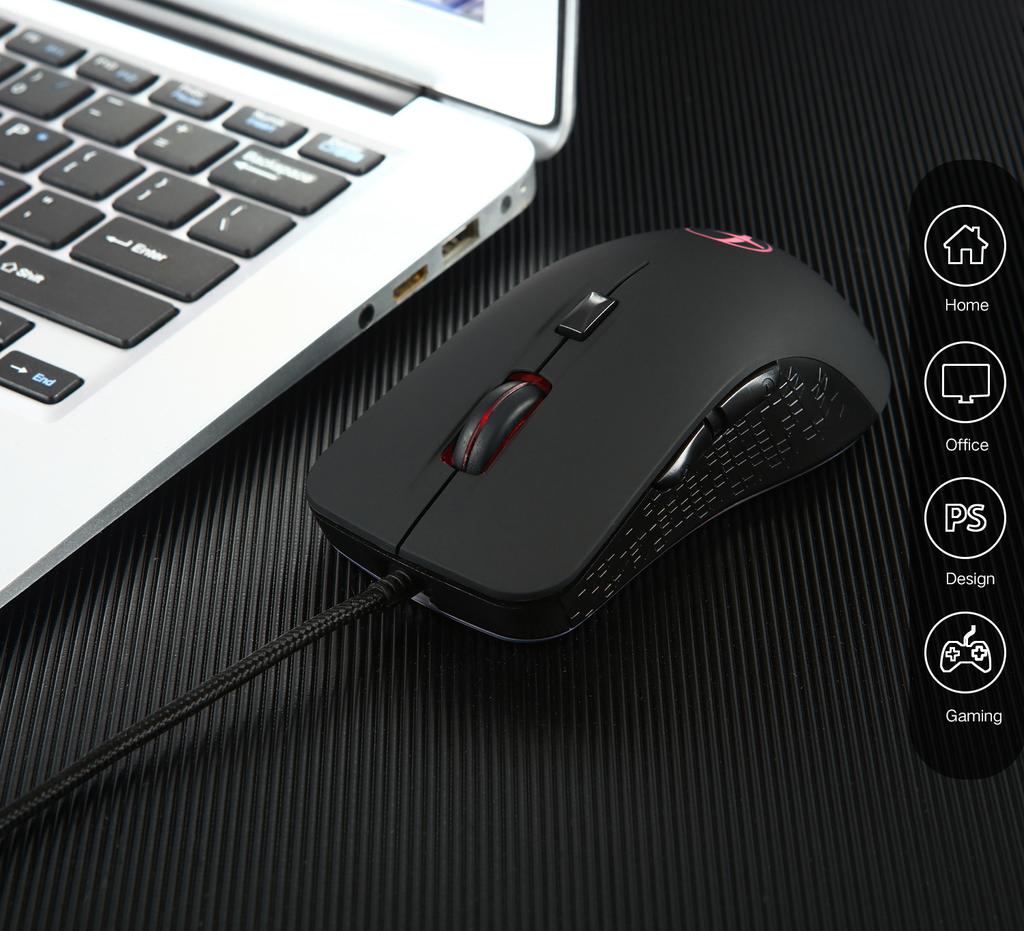 2400 DPI Heating Warmer Hands USB Wired Gaming Mouse for Notebook Computer PC Gaming Mouse
