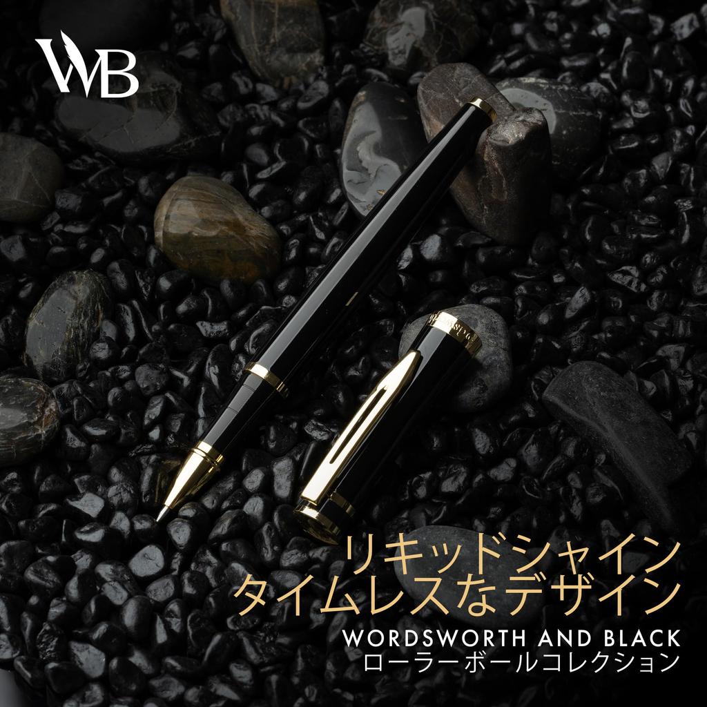 Роллербол Wordsworth & Black 24K Золото Черные Чернила Сменные Чернила Роскошный Профессиональный