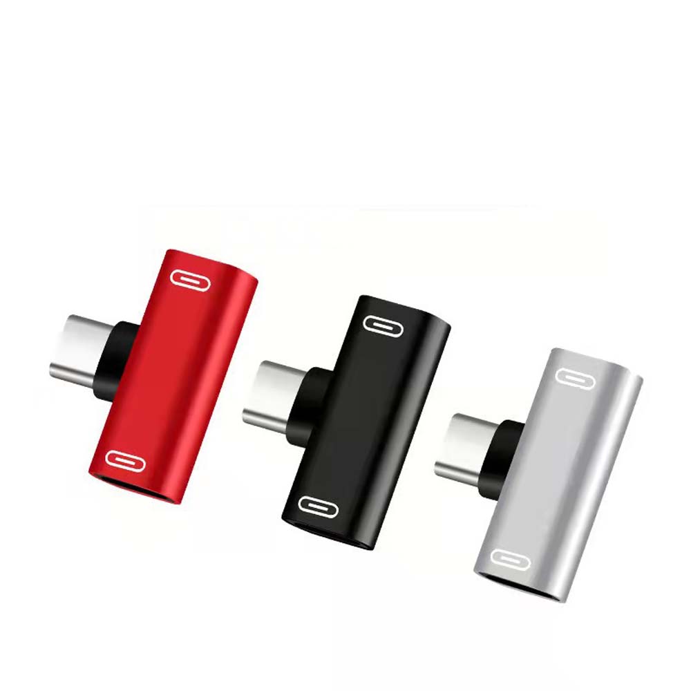 2 in 1 Type C Dual Type C Splitter Type-C Adapter Charger Adapter Headphone Converter Audio Cable