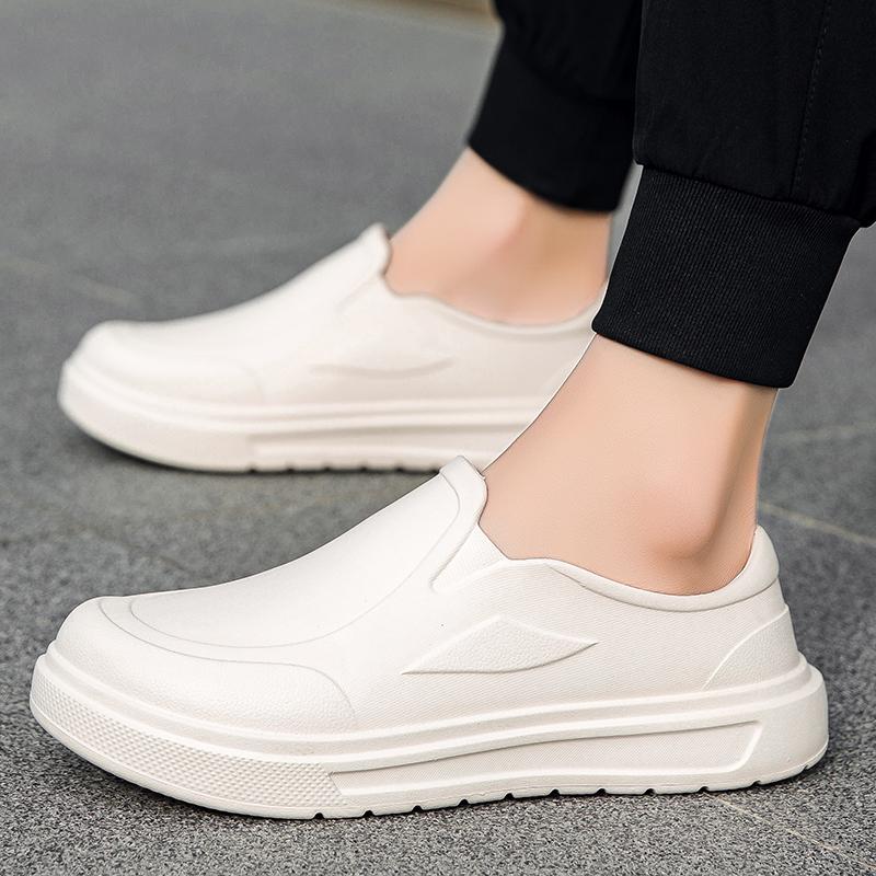 Chef Shoes Non-slip Waterproof Oil-proof Kitchen Work Shoes 2025 Light Breathable Kitchen Slippers Canteen Hotel Shoes for Men
