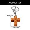 Christian Wooden Crosses Keychain Bag Pendant Keyring for Religious Devotees and Styles Lover Everyday Key Management