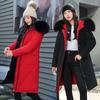 Women's Autumn and Winter Plus Size Thickened Both Sides of The Padded Medium Length Hooded Fur Collar Coat Loose Temperament Warm Coat