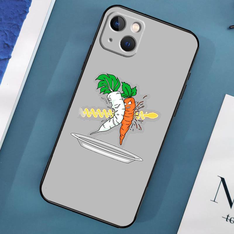 Чехол с изображением моркови и овощей для iPhone 15 11 12 13 14 Pro Max 12 13 Mini X XS Max XR 7 8 Plus SE 2020 Cover Coque
