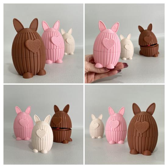 Candy Bowl 3D Printed Egg-Shaped Easter Decoration Kids Safe Smooth Surface Festival Ornament Holiday Treasure Hunts Party Favor