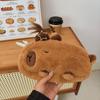 Storage Bag Capybara Stationery Bag Pen Holder Plush Pen Case Cute Capybara Pencil Bag  Student