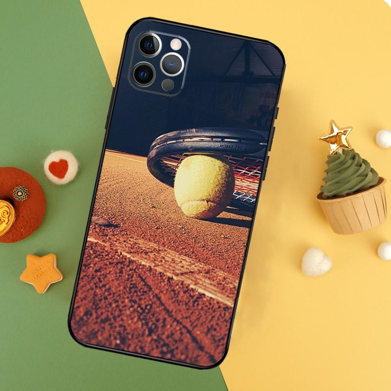 Спортивный чехол для телефона с рисунком теннисного мяча для iPhone 17 17Air 16 15 14 13 11 12 Pro Max 12 13 Mini 16E Ударопрочный чехол