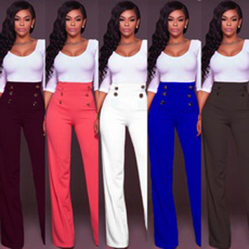 Повседневные женские брюки с высокой талией, расклешенные от бедра, с широкими штанинами, длинные, летняя мода, 5 цветов