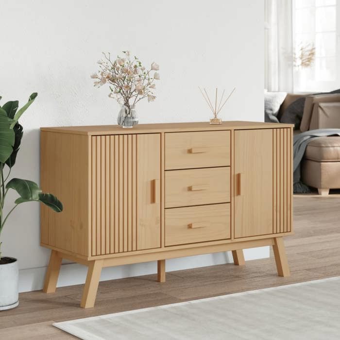 VidaXL Buffet, Armoire avec Tiroir et Porte, Garde-robe avec Pieds, Meuble de Rangement avec Compartiment, Moderne, Marron 358597