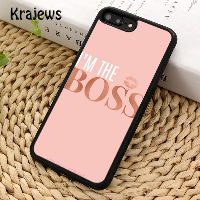 Krajews Pink Girl Boss Soft Phone Case Cover For iPhone 17 Air 16 15 14 plus 11 12 13 pro max coque Fundas