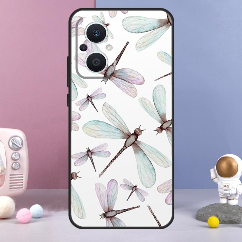Роскошный чехол-футляр со стрекозой для OPPO Reno 14 F 11F 12F 13F 10 11 12 13 Pro 7 8 Lite Чехол для OPPO Find X8 X6 X5 X9 Pro