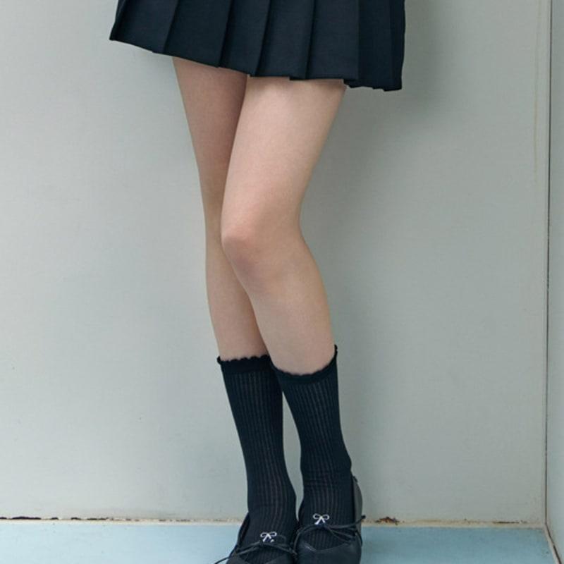 Bananasisters [2 пары] Гольфы с рюшами и бантом Bonnie Ribbon Point 3 цвета