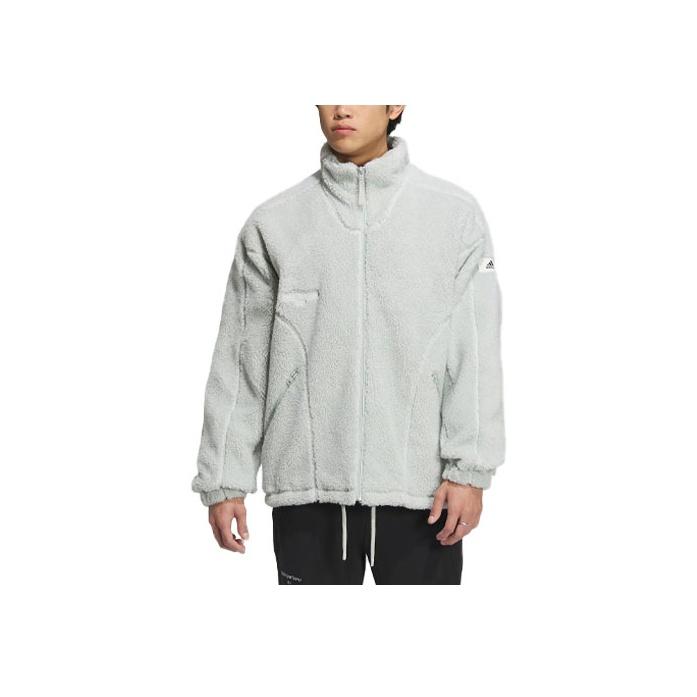 Adidas Sportswear Lounge Jacket With Solid Color Tag Unisex Jackets Silver-Grey IQ1367