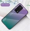 Для Xiaomi Redmi 10C 10A 12C Note 11 12 Pro + 12s Poco M5 M4 F5 X5 Pro 4G 5G чехол с градиентом Аврора из закаленного стекла с мягкой рамкой задняя крышка чехол для телефона