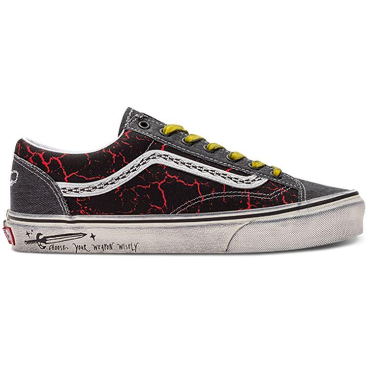 Кроссовки унисекс Stranger Things x Vans Style 36 Hellfire Club Черный Красный VN0A3DZ3Y09
