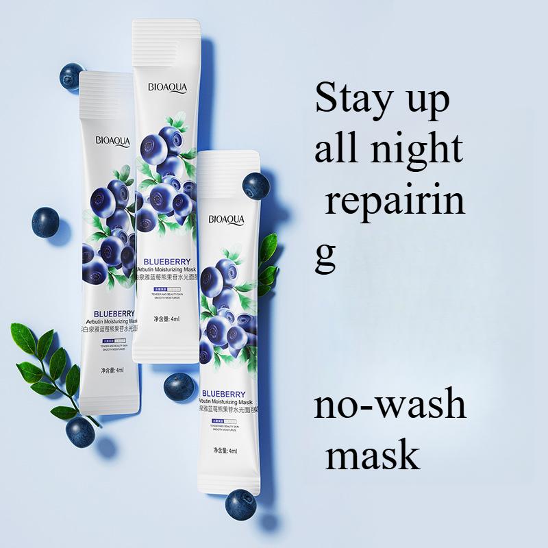 10 Pcs/Lot Blueberry Arbutin Disposable Mask Moisturizing Refreshing Oil Control Brightening Skin Tone Sleep Mask Shrink Pores