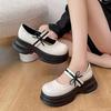Fashion Sweet Lovely Bowtie Lolita Shoes Women Patent Leather Mary Janes Student Non-Slip Thick Bottom Round Toe JK Uniform Shoes