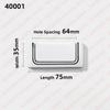 NAIERDI 5 Pieces Concealed Flat Furniture Handle Black Invisible Cabinet Pulls Aluminum Alloy Wardrobe Door Handles