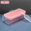 Ice Cube Tray with Lid and Scoop 36 Grids Large Capacity Ice Maker Mold with Bin Stackable Square Ice Cube Container Reusable