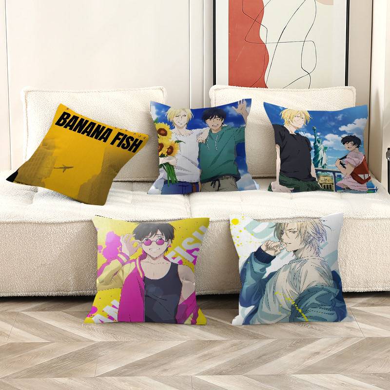 Аниме BANANA FISH Подушка Подарки Мебель для дома и офиса Спальня Диван Автомобильная Подушка Чехол 45x45см