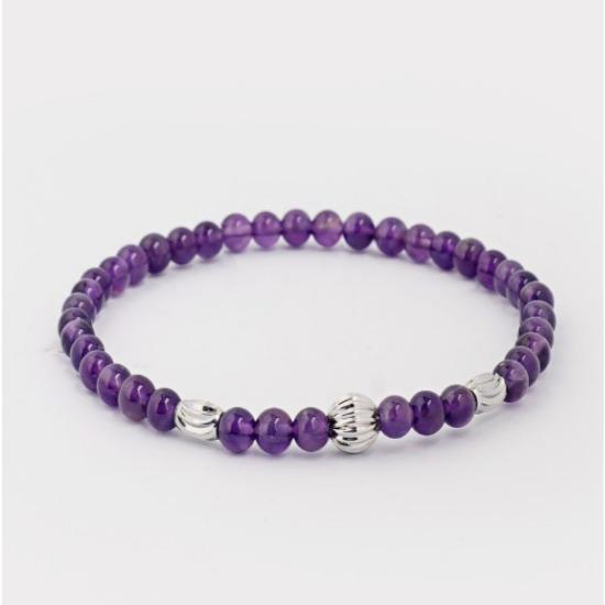 DELIXIR Чонгук из BTS – Доступен в разных цветах Тонкий браслет из натурального камня аметист