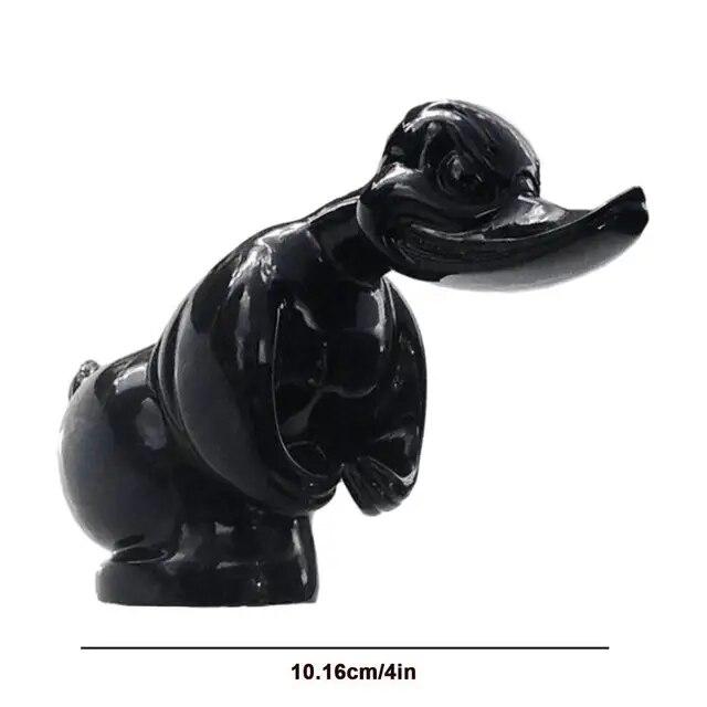 Resin Angry Duck Sculptur Car Dashboard Alloy Strong Duck Decor 3D Vehicle Ornaments Art Crafts Animal Car Hood Decoration