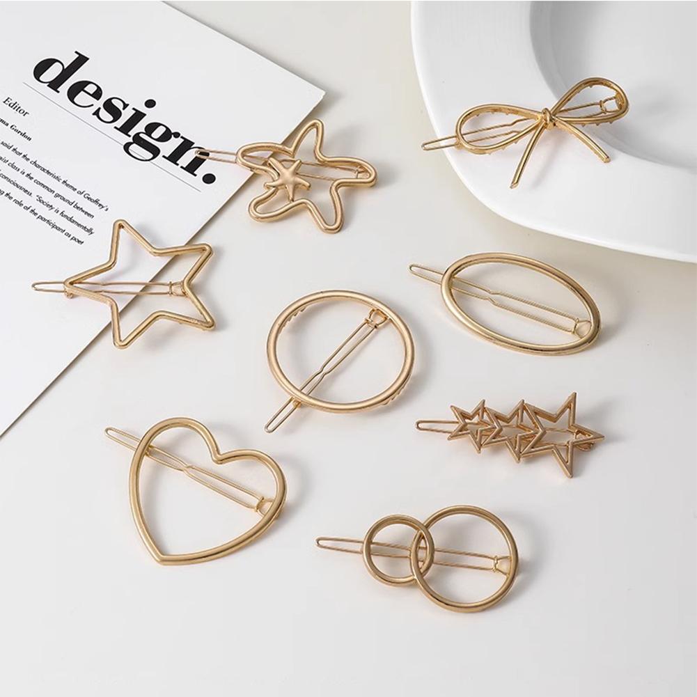 Простая универсальная полая заколка для волос из сплава, многообразная форма челки, заколка для волос, аксессуар для волос для женщин