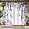 1pc Elegant Floral Butterfly Shower Curtain Multiple Plant Design Perfect Bathroom Decorative Bathroom Shower Curtain