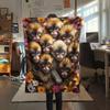 1PC Animal portraits Print Flannel Blanket, High quality Comfortable for All Seasons, Home Decor, Warmth and Comfort