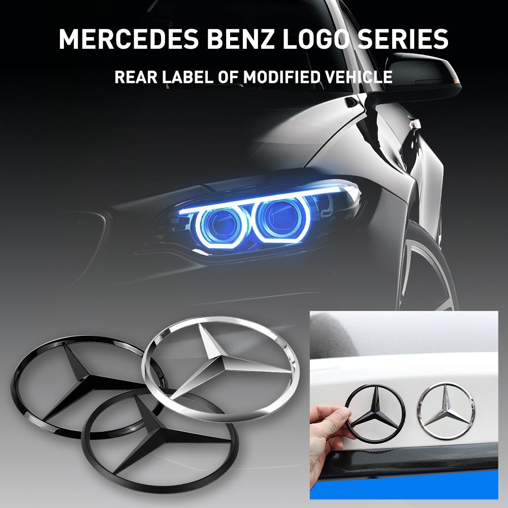 ABS Original Car Rear Trunk Badge Sticker Mercedes Emblem Snap Cover For Mercedes Benz C-class C300 W204 2008-2015 A2047580058