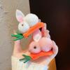Carrot Bunny Autumn and Winter New Plush Children's Hair Clip Super Cute and Funny, with Broken Hair and Bangs Clip for Women