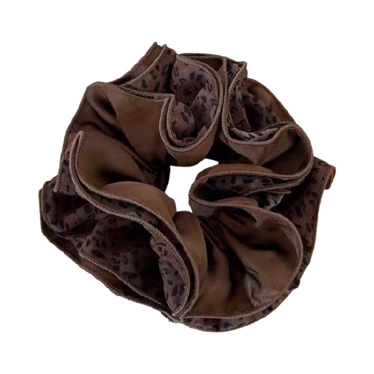 Двусторонняя кофейная резинка для волос Тканевые scrunchies Усиленная конструкция с 4 швами Легкая резинка для волос для различных случаев