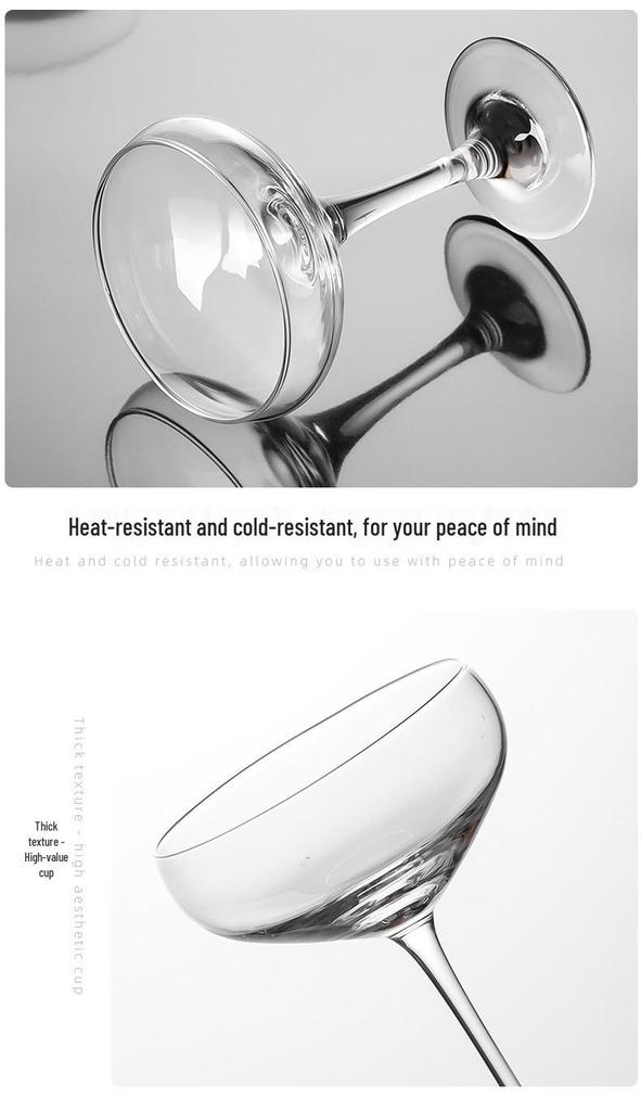 Элегантный набор бокалов для свадебной шампанской башни - на высокой ножке, с круглым дном, с широким горлышком для банкетов и дегустаций коктейлей