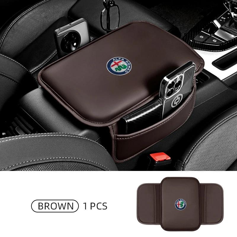 Car Stickers For Alfa Romeo Car Armrest Box Mat Cushion Storage Bag For Alfa Romeo 159 147 156 166 Giulietta Giulia Mito Stelvio