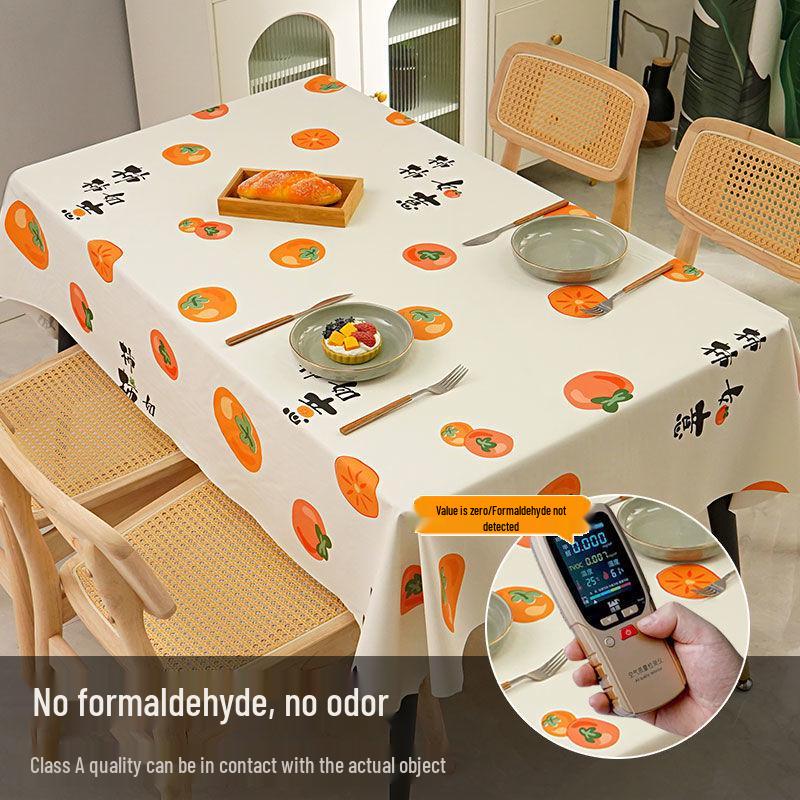 Waterproof Oilproof Anti-Scald Wash-Free PVC Tablecloth for Coffee Tables & Desks