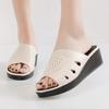 Women's High Heel Slippers Summer Wear Thick Bottom Fashion Home Non-Slip Mother Shoes Soft Bottom Social Wedge Women Sandals