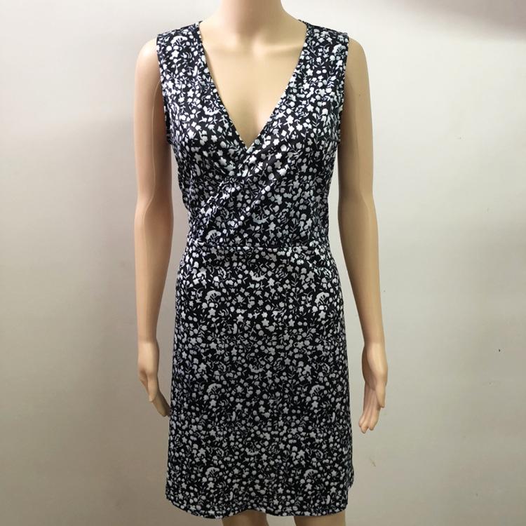 Повседневное платье-жилет с v-образным вырезом и цветочным принтом, женское пляжное летнее богемное платье с принтом, женское