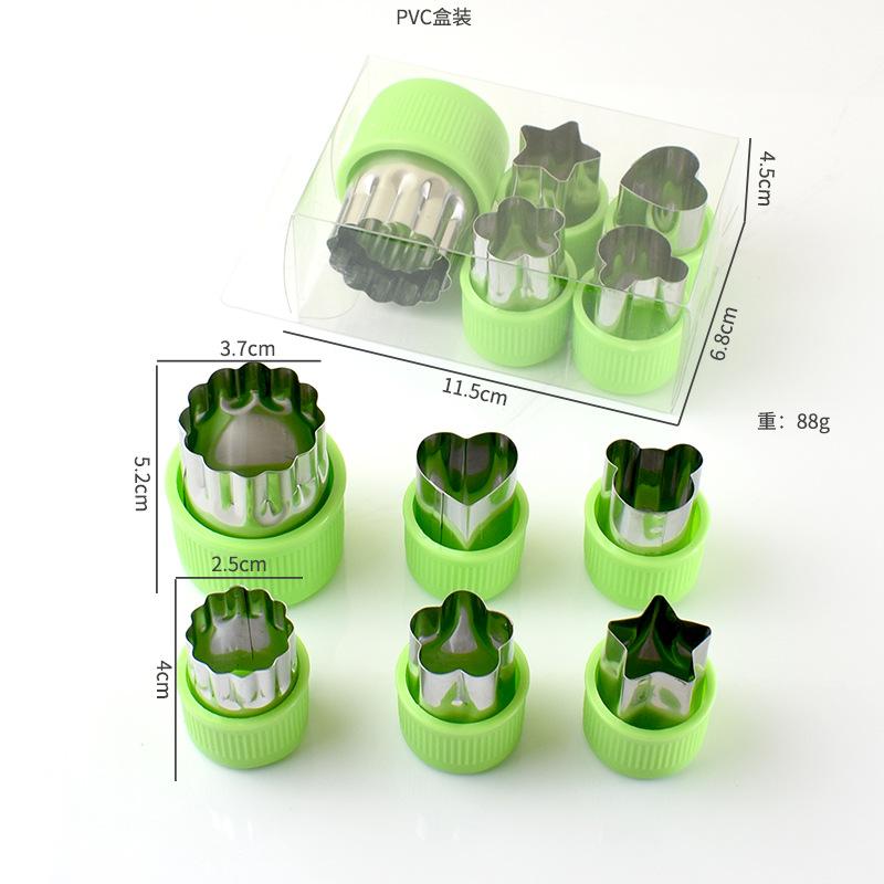 9шт/Набор для нарезки печенья и овощей из нержавеющей стали, мини-формы для тиснения фруктов и печенья для детской выпечки