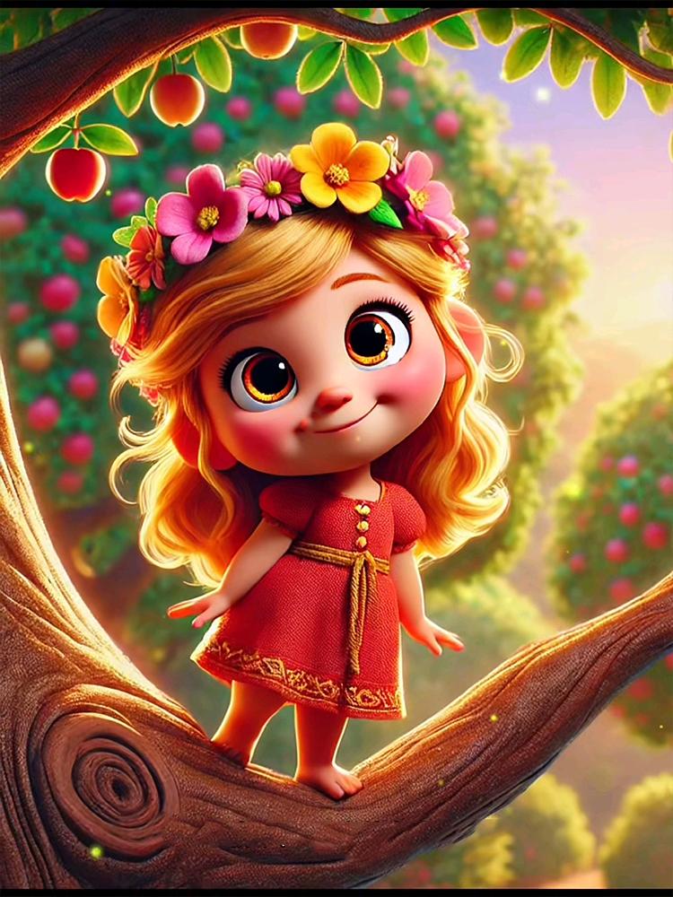 5D DIY мультфильм эльф девушка алмазная картина красочный фэнтези пейзаж вышивка крестом комплект полный круглый дрель мозаика искусство домашний декор подарок