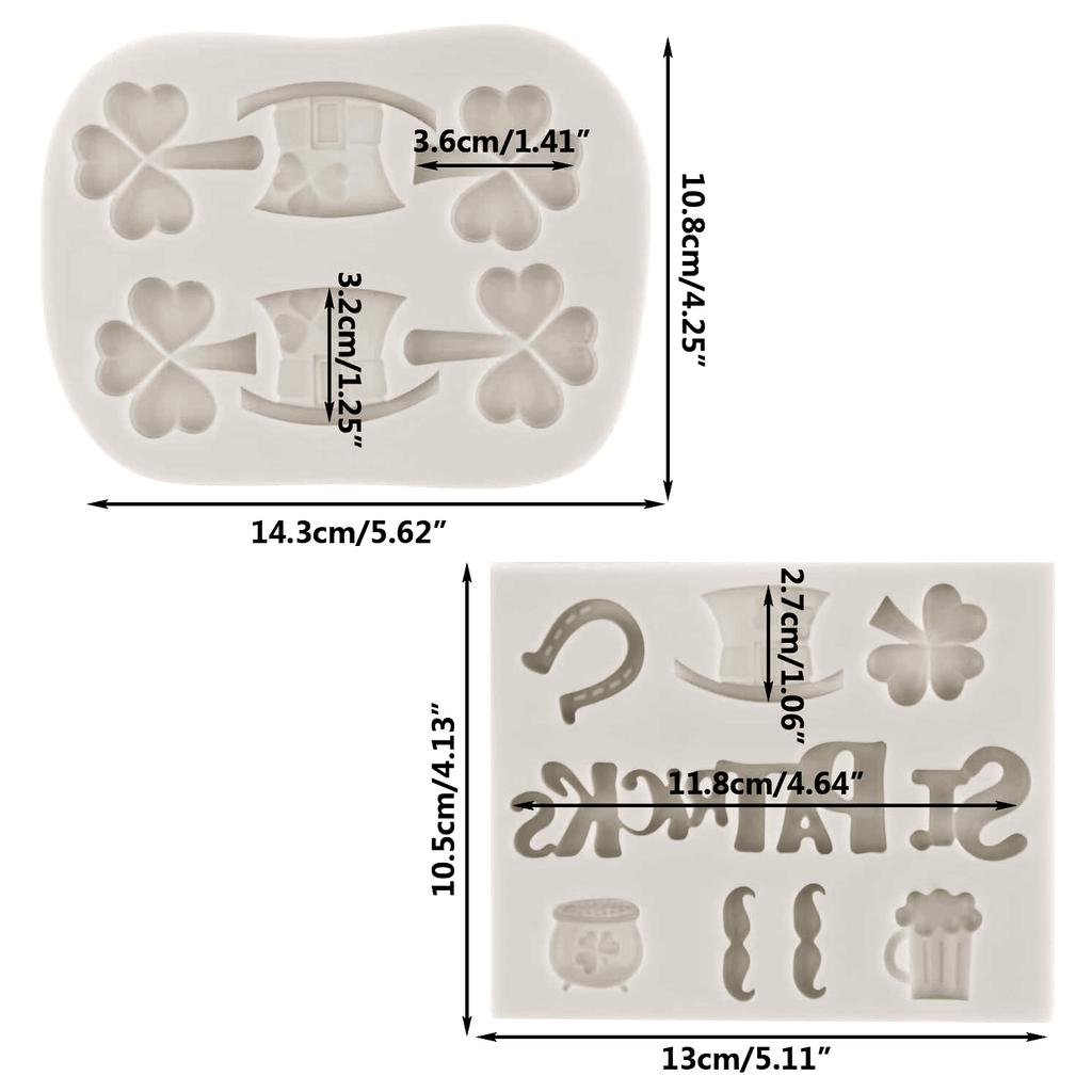 Улица. Форма для помадки на день Святого Патрика, трилистник, силиконовые формы, четырехлистный клевер, шляпа, обувь для лошадей, форма для украшения торта, конфеты, шоколад, клейкая паста, полимерная глина