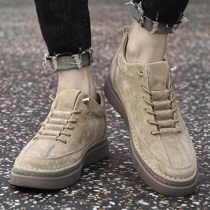 Модная весна/осень мужская обувь из натуральной кожи для скейтбординга, дышащая, удобная обувь для отдыха на природе, брендовая повседневная, трендовая спортивная обувь для скейтбординга