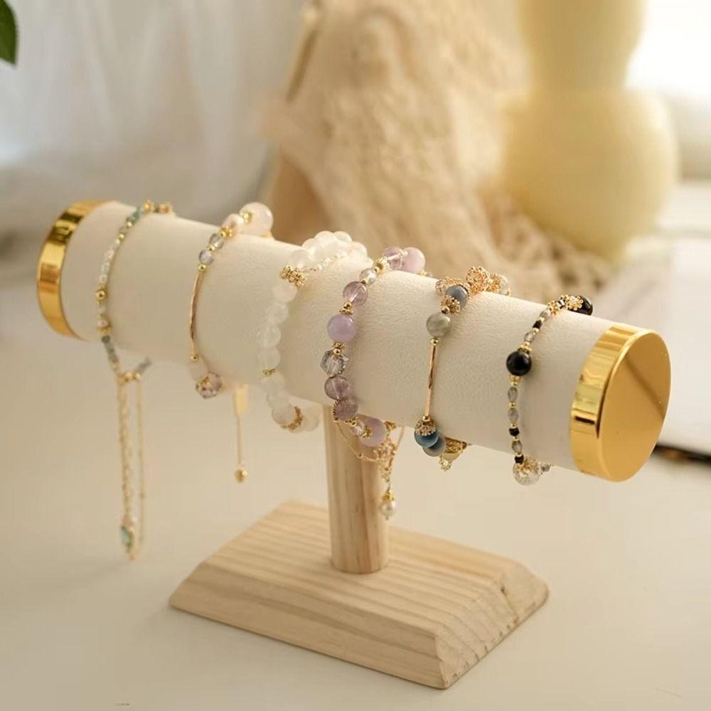 T-bar Jewelry Rack Holder Wooden Jewelry Storage Stand Fashion Bracelet Display Stand Woman Girls