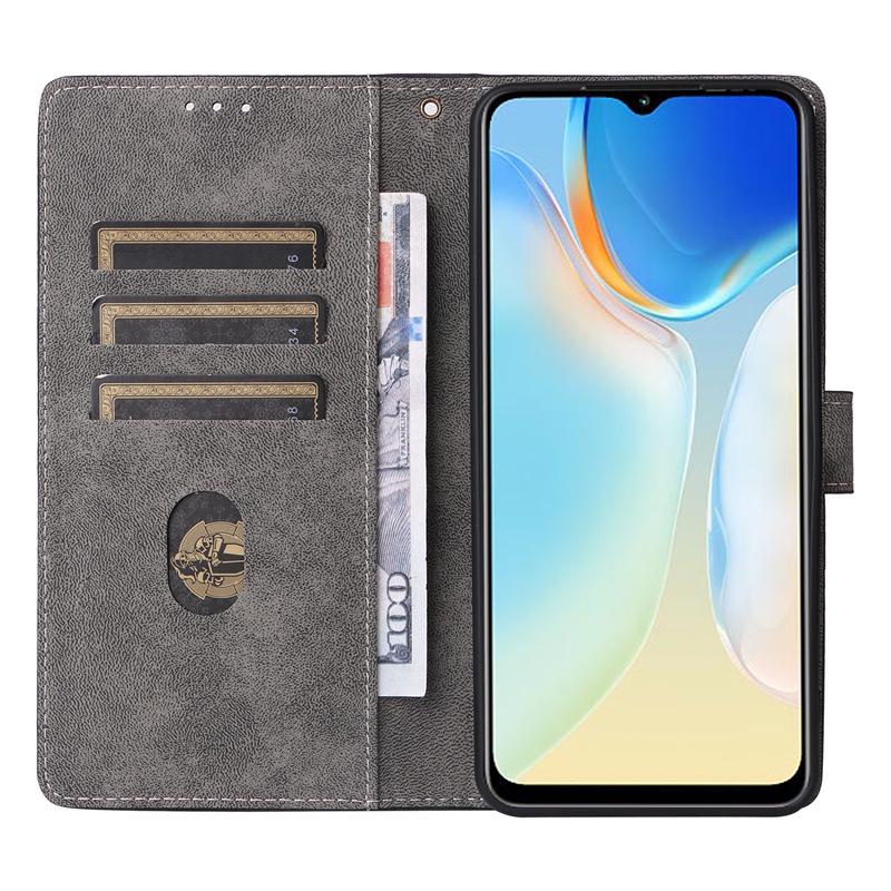 Itel A70 & A665L Leather Flip Case with Card Holder & Anti-theft Protection